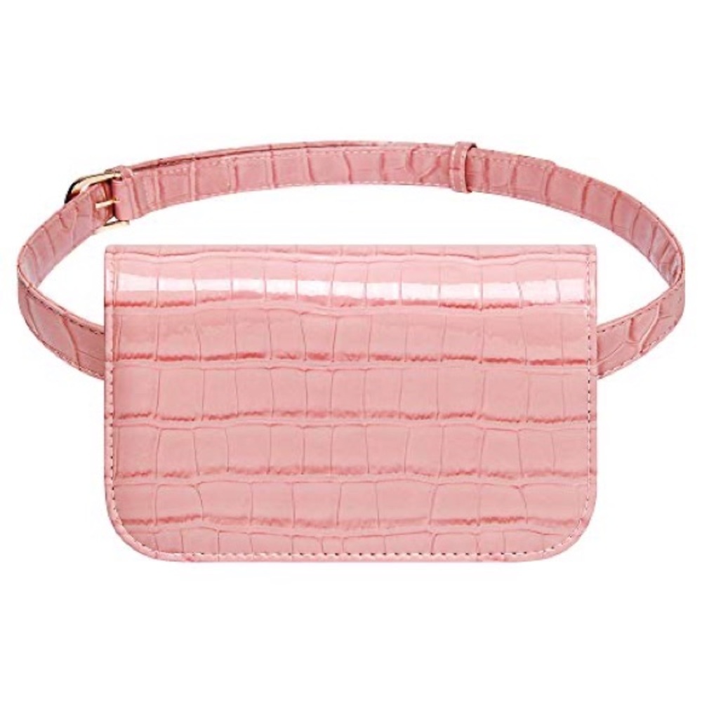 NWT Badiya Belt Bag/Crossbody Crocodile PU Leather